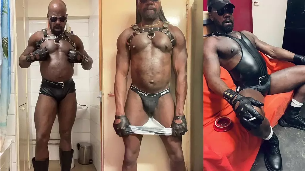 black muscle dad delivers perverted smoking wank & nippleplay sessions