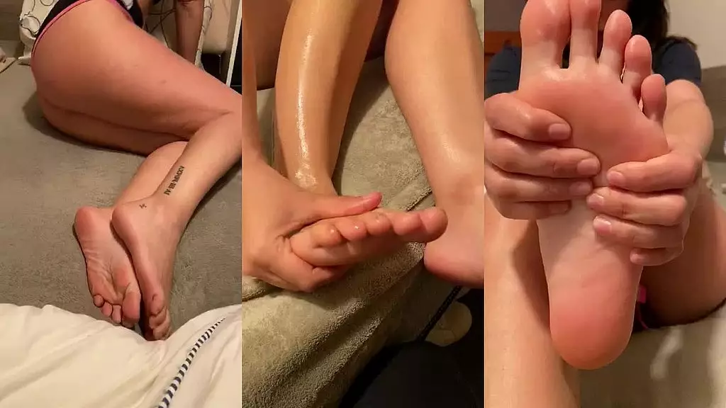 oiling my feet and playing with them for my fans claudia bavel