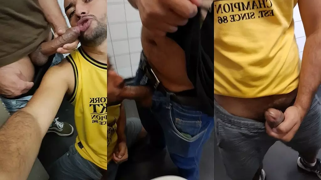 mamando pica feito picole no banheiro do tampo, que delicia cheiro de rola de macho - parte 02