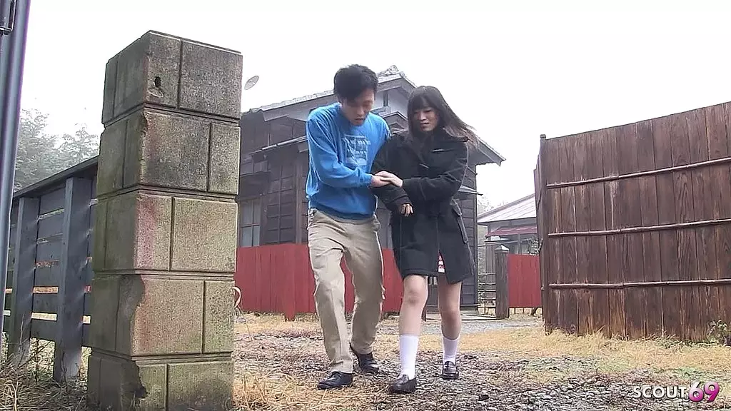 japanese virgin teen give classmate his first time blowjob two times at day