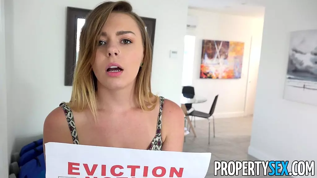 propertysex cute tenant avoids being evicted by seducing and having sex with her landlord