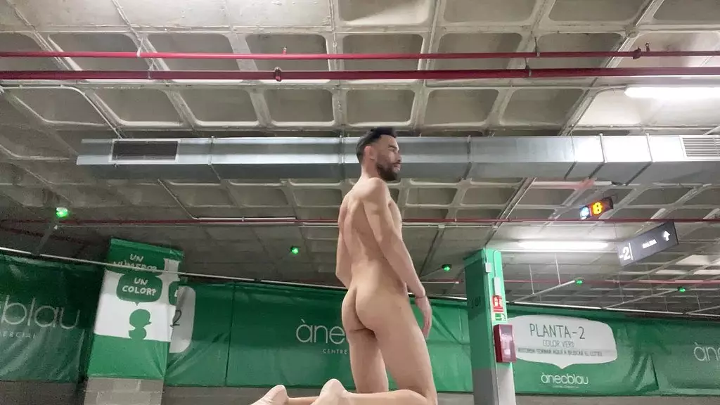 naked at mall parking lot