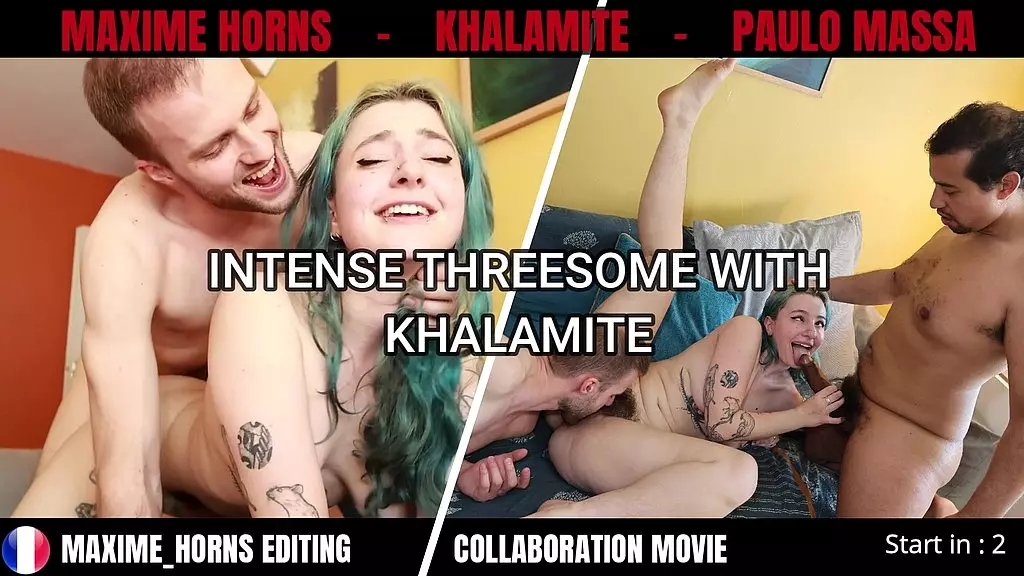 intense threesome with khalamite, paulo massa & maxime horns