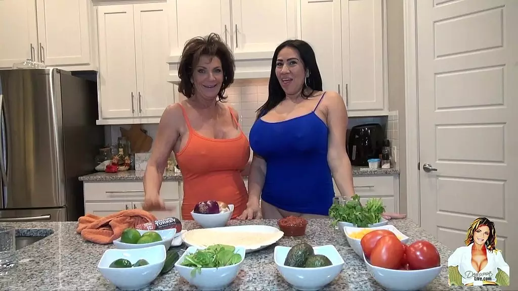 busty deauxma and super busty chasity host the macho cooking show