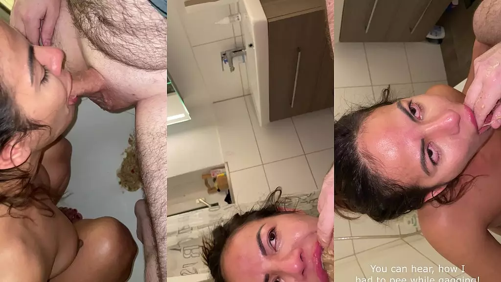 bianka vomits all over the cock